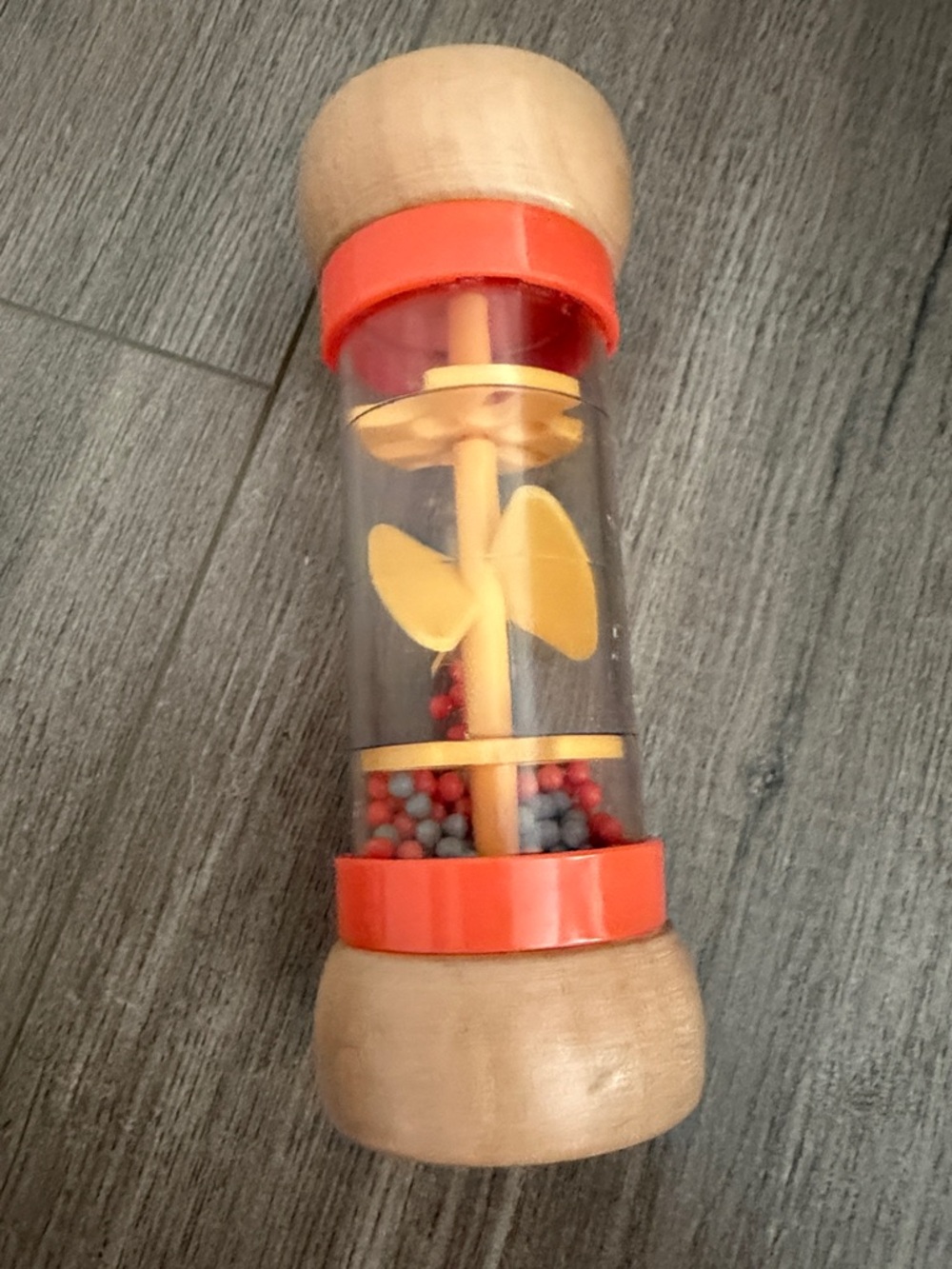 Carter's Yellow Pear Wooden Toy Rattle